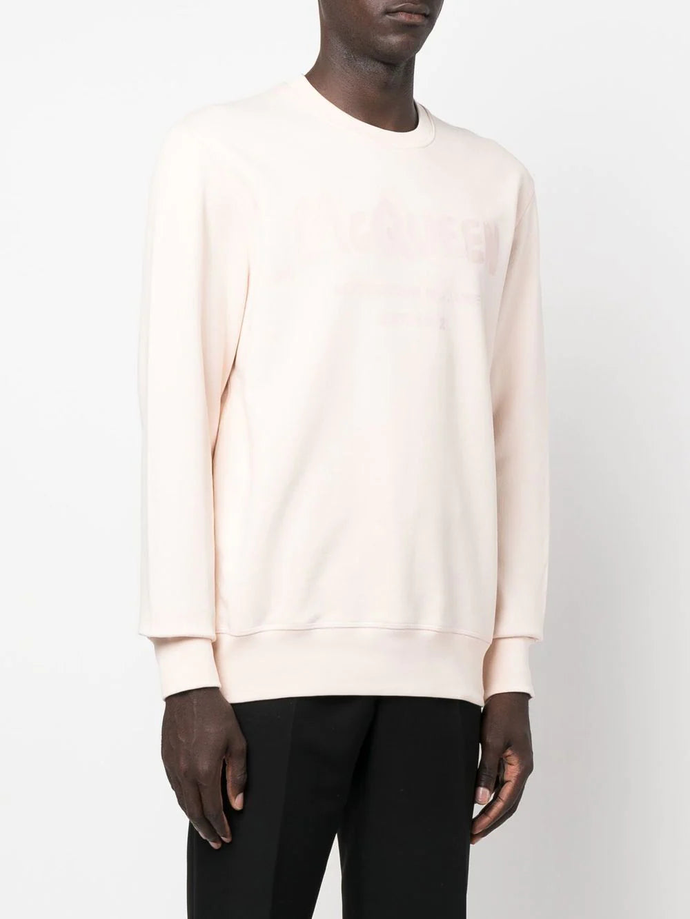 ALEXANDER MCQUEEN Logo Crew-neck Sweatshirt Pink - MAISONDEFASHION.COM