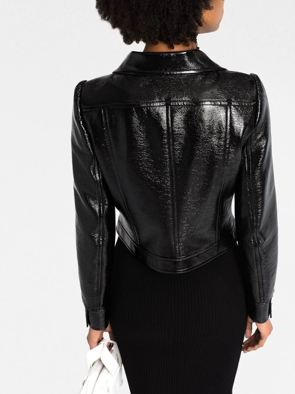 COURRÉGES WOMEN Vinyl Reedition Jacket Black - MAISONDEFASHION.COM