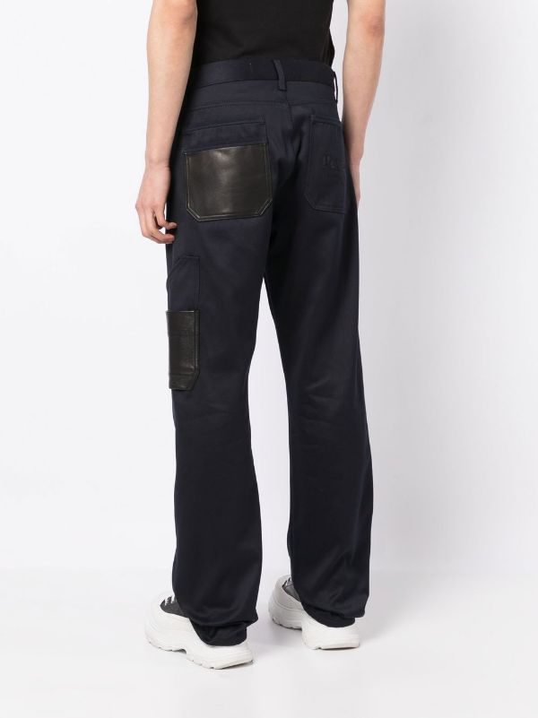 ALEXANDER MCQUEEN Workwear Pants Navy - MAISONDEFASHION.COM