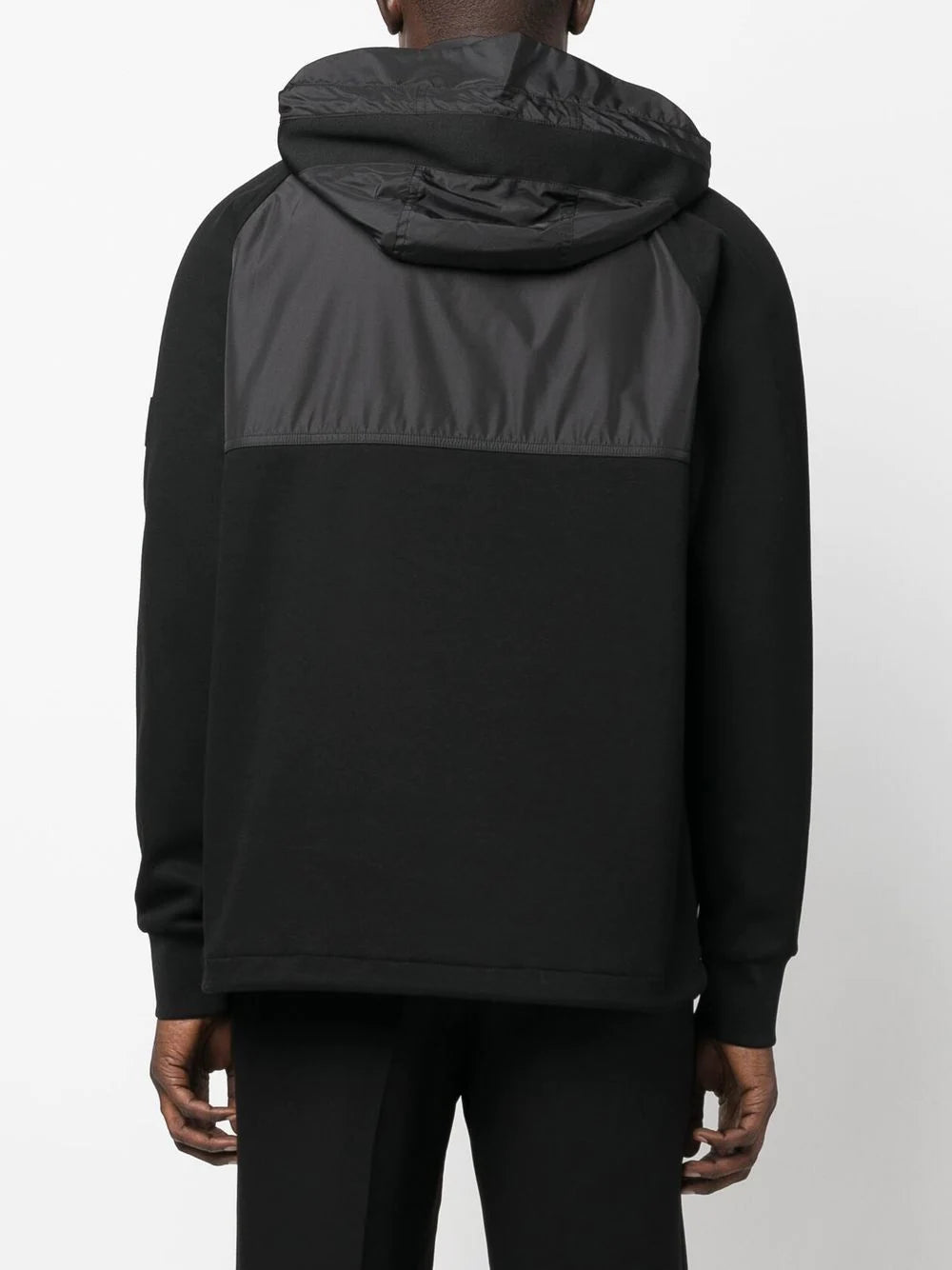 BOSS Logo-patch Detail Hooded Jacket Black - MAISONDEFASHION.COM