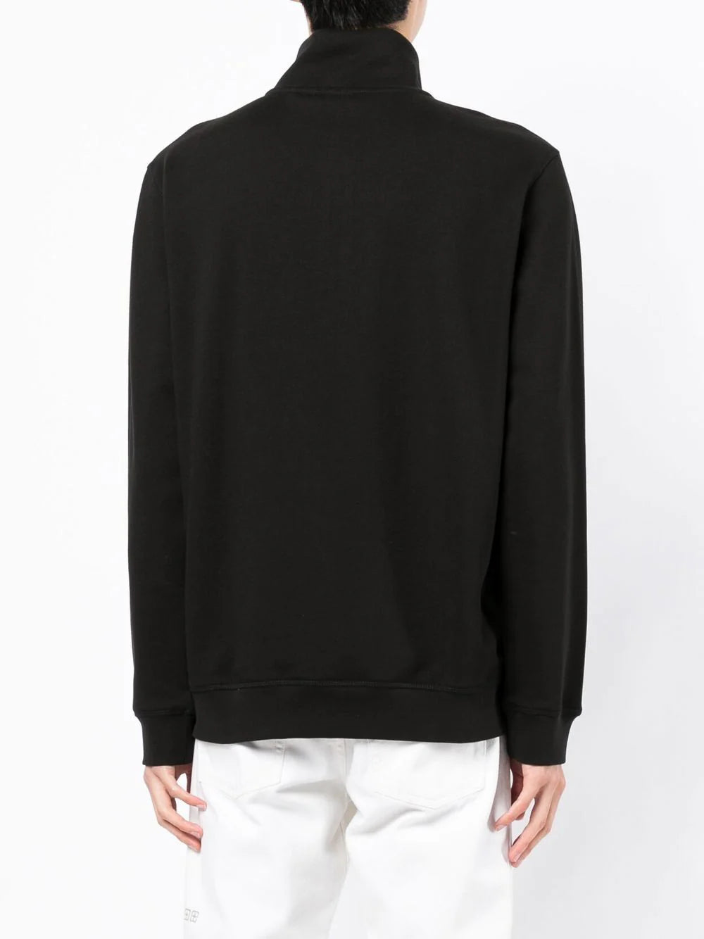 BOSS High-neck Half-zip Sweatshirt Black - MAISONDEFASHION.COM