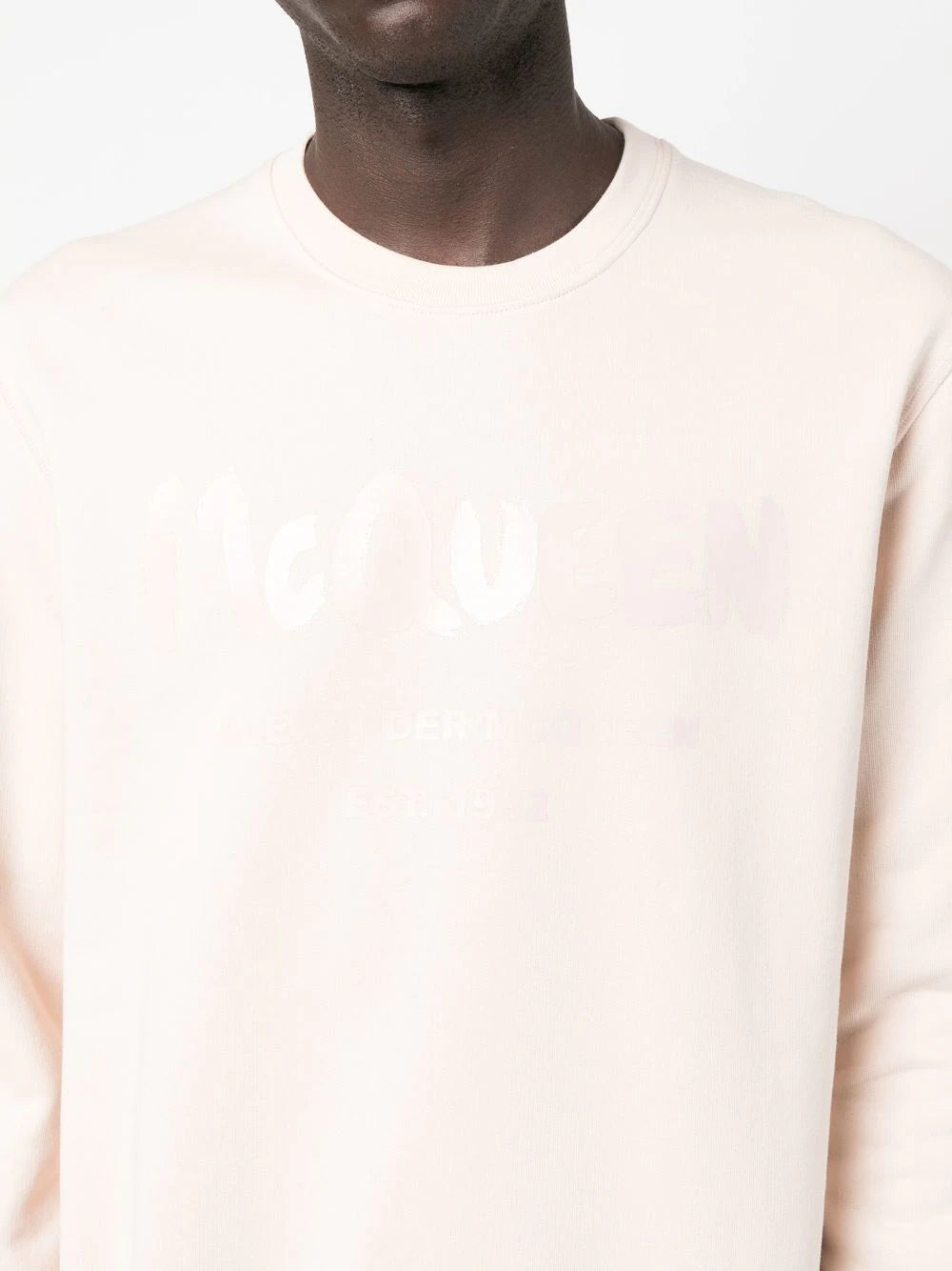 ALEXANDER MCQUEEN Logo Crew-neck Sweatshirt Pink - MAISONDEFASHION.COM