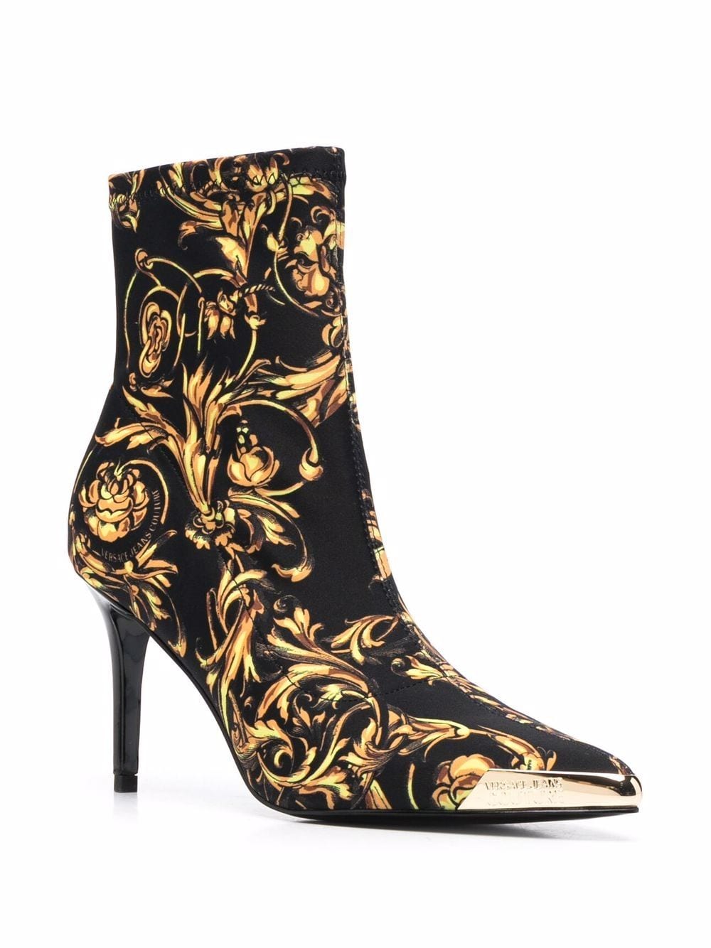 VERSACE JEANS COUTURE WOMEN Baroque Print Ankle Boots - MAISONDEFASHION.COM