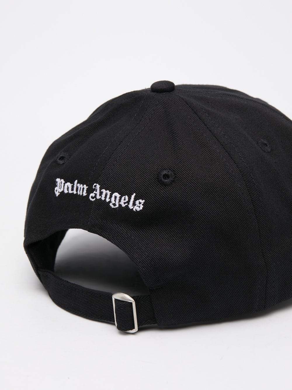 PALM ANGELS Logo-Embroidered Cap Black - MAISONDEFASHION.COM
