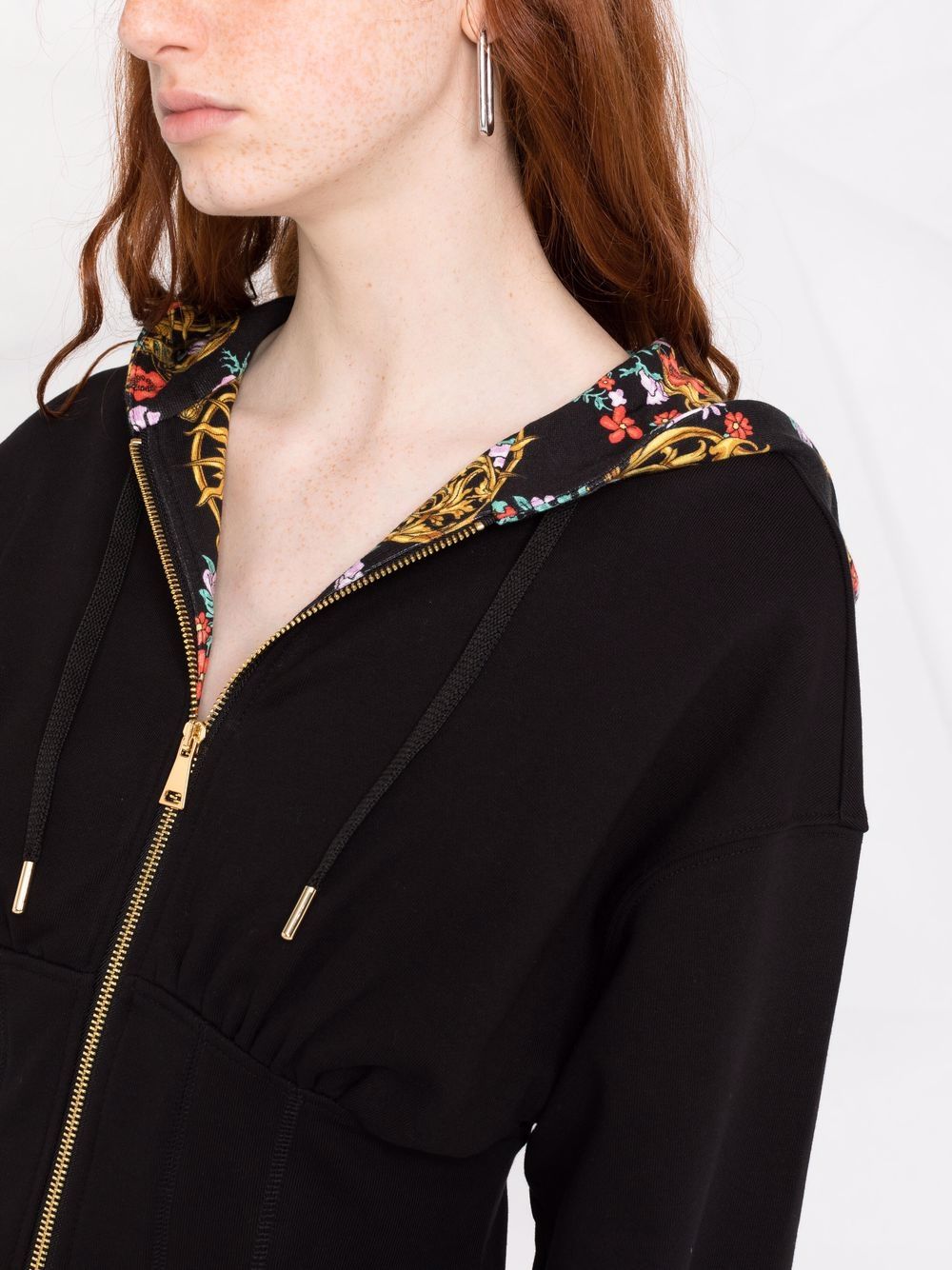 VERSACE WOMEN Long-sleeve zip-fastening jacket Black - MAISONDEFASHION.COM