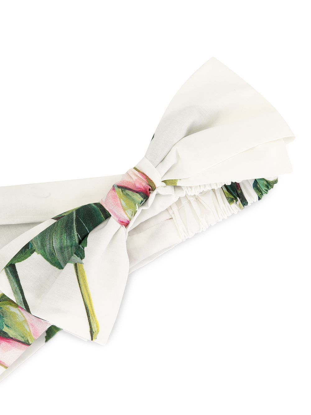 DOLCE & GABBANA KIDS Rose print headband White - MAISONDEFASHION.COM