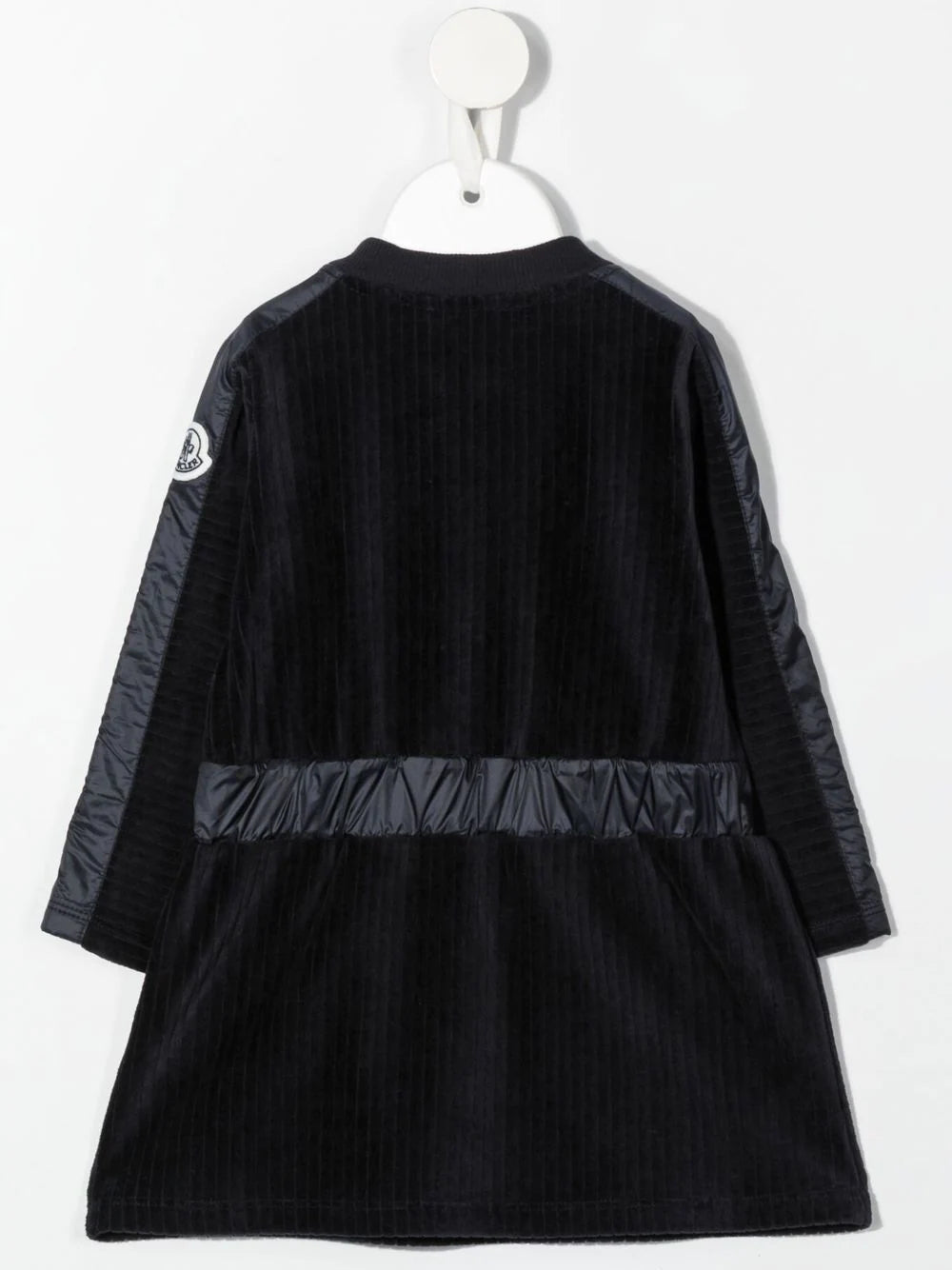 MONCLER BABY Logo Chenille Dress Navy - MAISONDEFASHION.COM