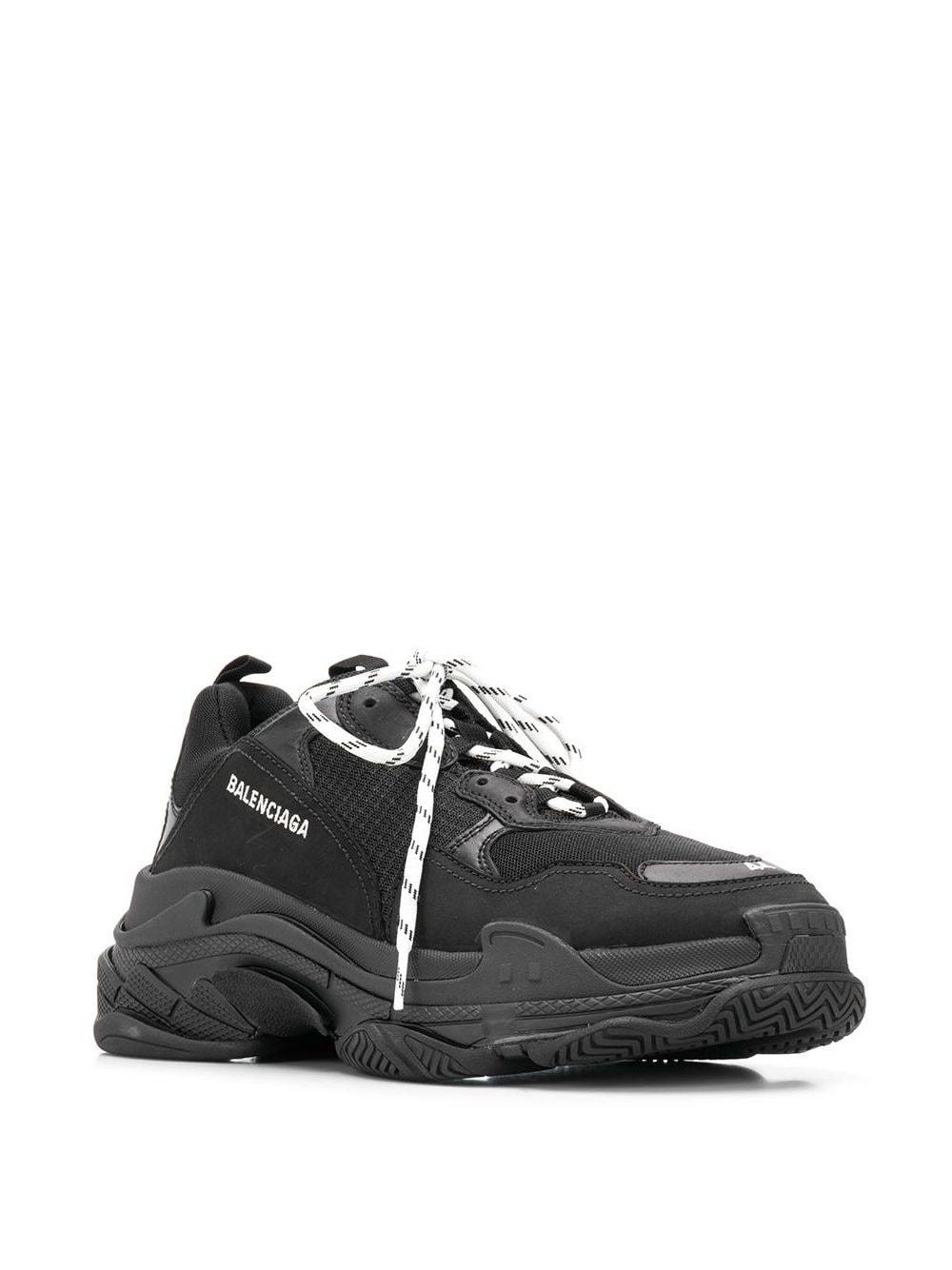 BALENCIAGA Triple S Sneakers Black - MAISONDEFASHION.COM