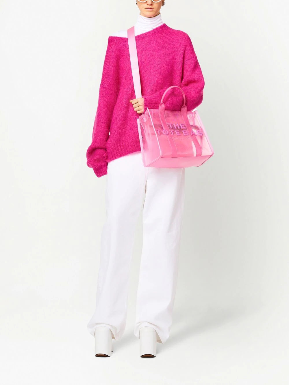 MARC JACOBS WOMEN The Medium Tote Candy Pink - MAISONDEFASHION.COM