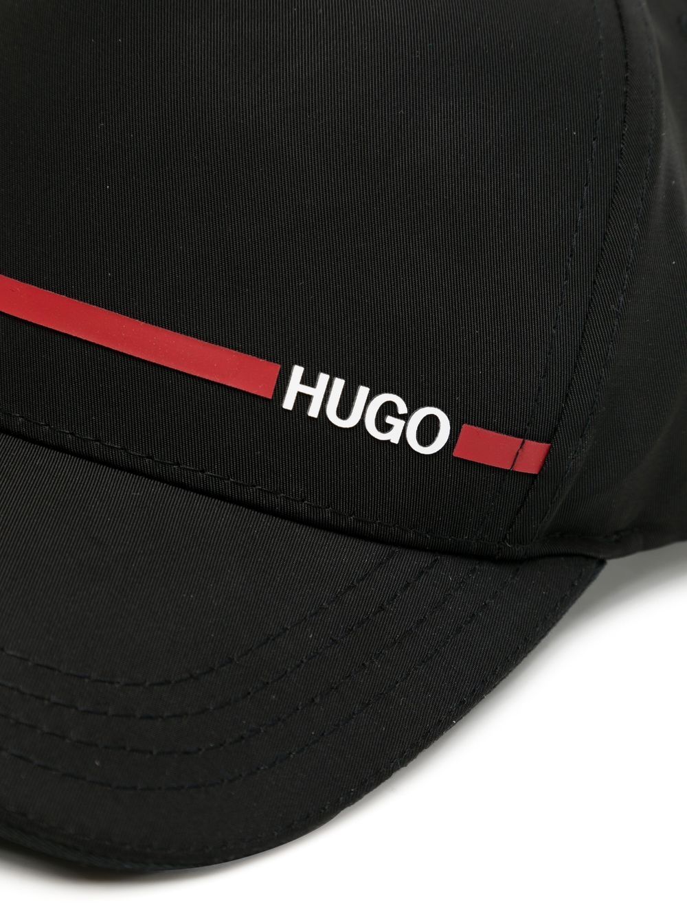 HUGO Logo print baseball cap Black - MAISONDEFASHION.COM