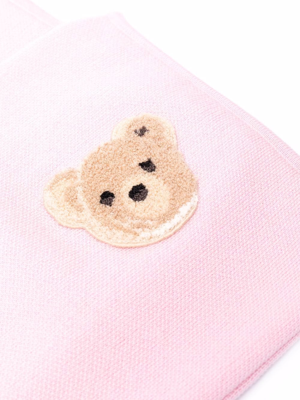 PALM ANGELS KIDS Bear-motif scarf Pink - MAISONDEFASHION.COM