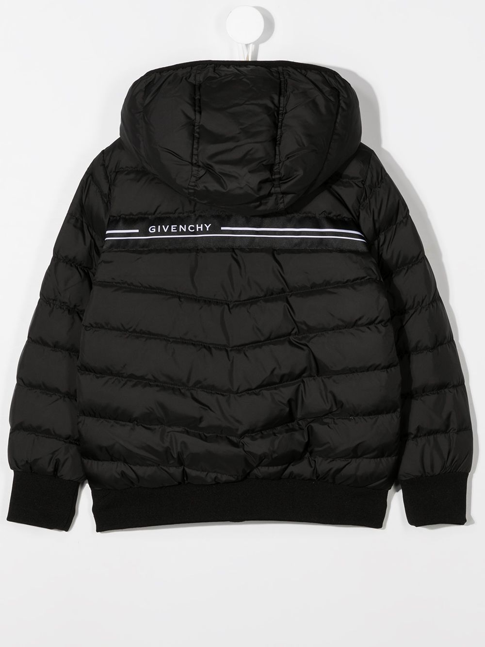 GIVENCHY KIDS Stripe Logo Coat Black/Blue - Maison De Fashion 