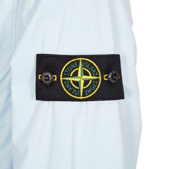 STONE ISLAND Hooded Windbreaker Sky Blue - MAISONDEFASHION.COM