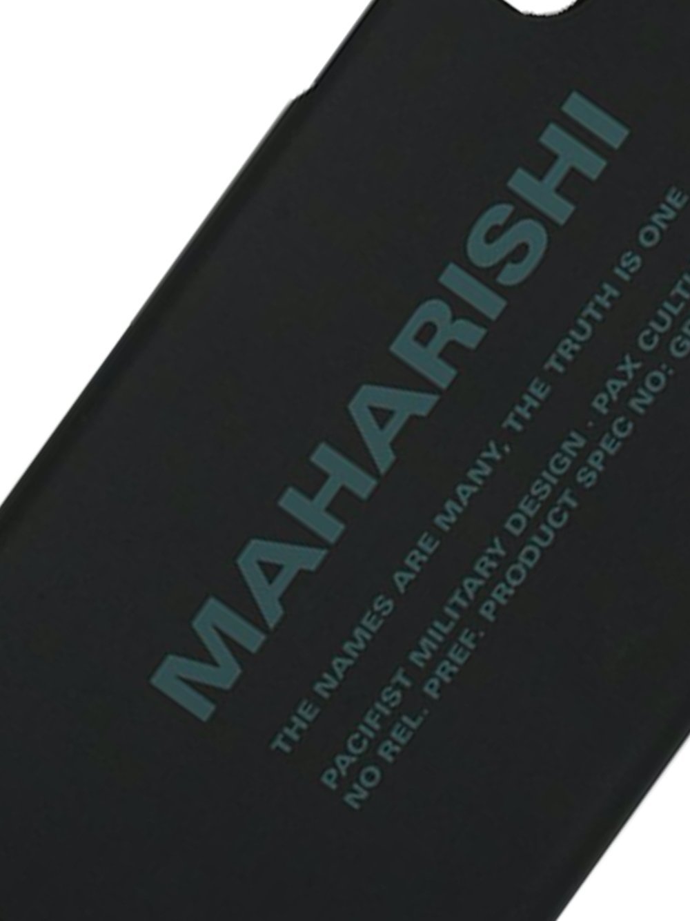 Maharishi Logo Print iPhone X Case Black - MAISONDEFASHION.COM