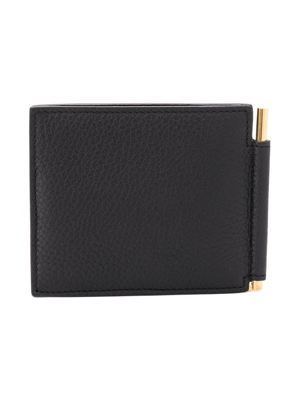 TOM FORD Logo Money Clip Wallet Black - MAISONDEFASHION.COM