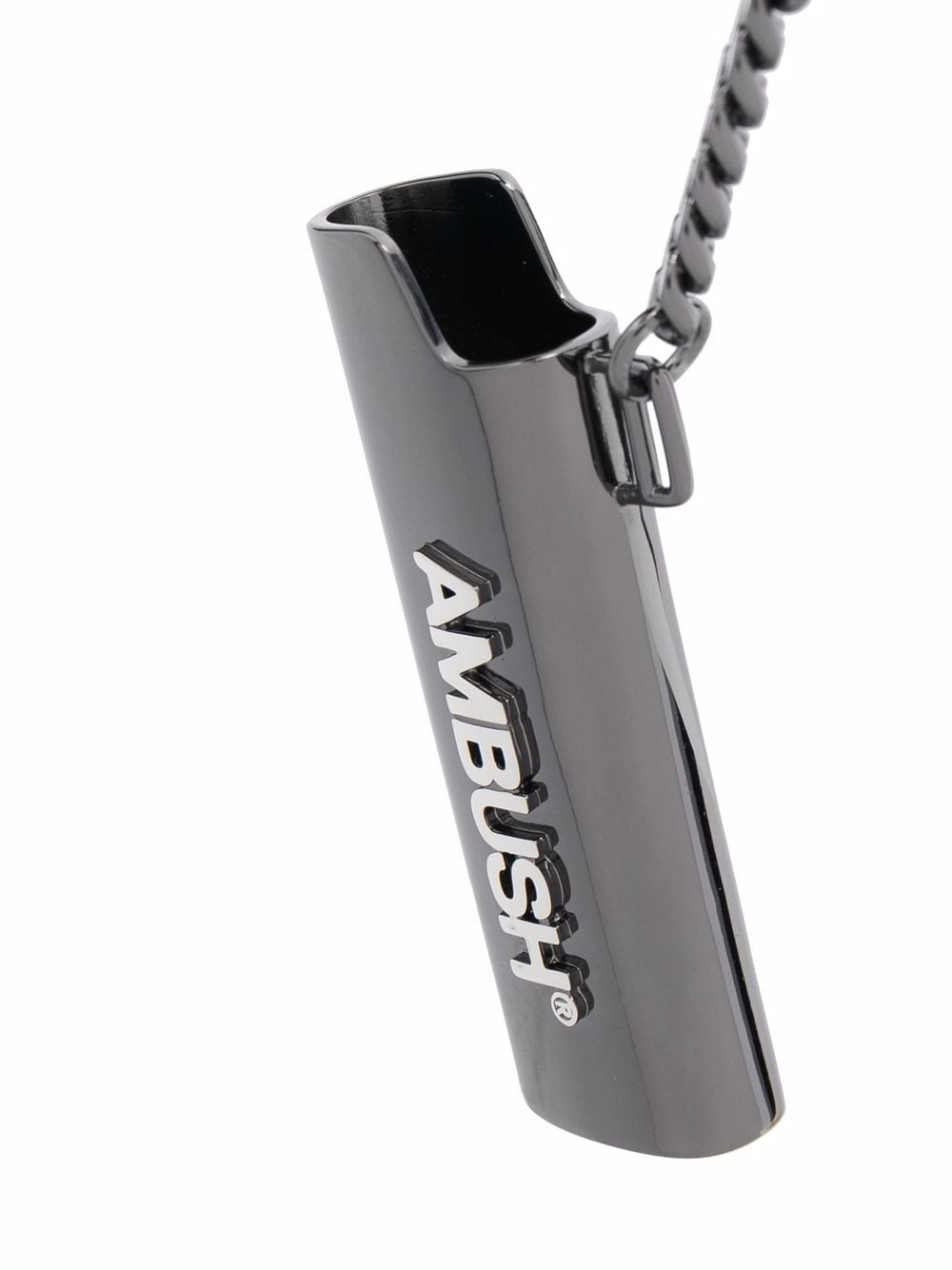 AMBUSH AW21 Logo Lighter Key Chain Black - MAISONDEFASHION.COM