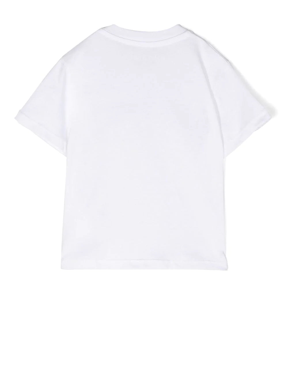 PALM ANGELS KIDS Curved Logo T-Shirt White/Navy - MAISONDEFASHION.COM