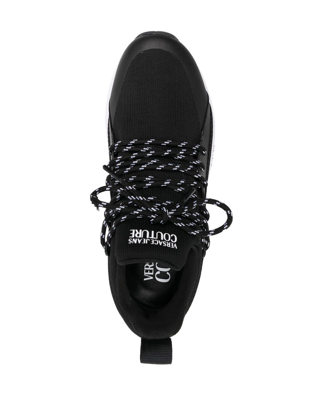 VERSACE JEANS COUTURE Logo-tape low top sneakers Black - MAISONDEFASHION.COM
