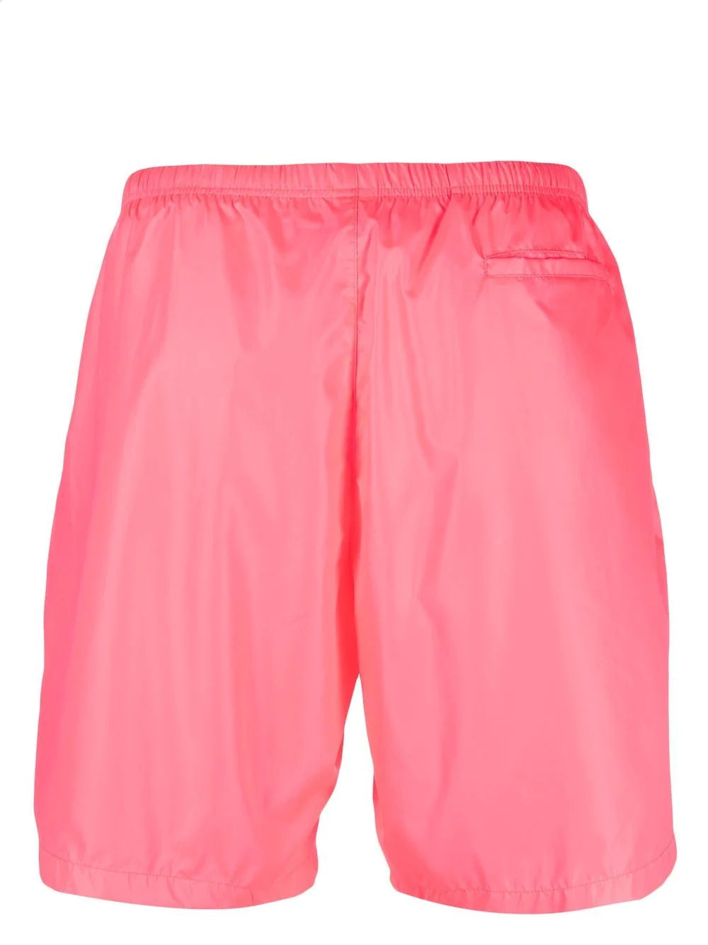 PALM ANGELS Curved Logo Bold Swim Short Fuchsia/Fluo Black - MAISONDEFASHION.COM