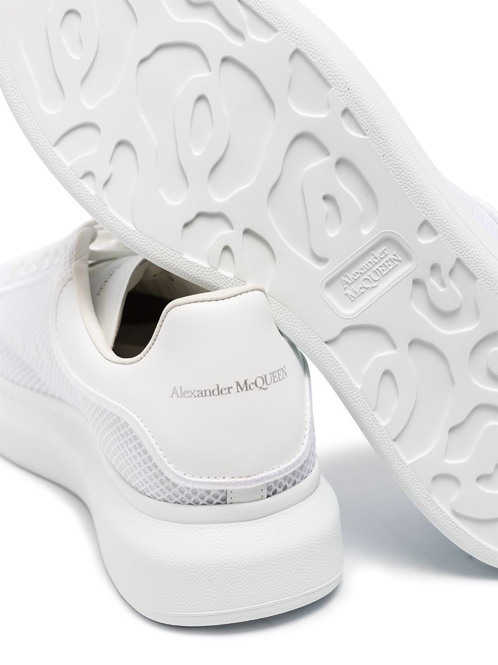 ALEXANDER MCQUEEN Mesh Oversized Sneakers White - MAISONDEFASHION.COM