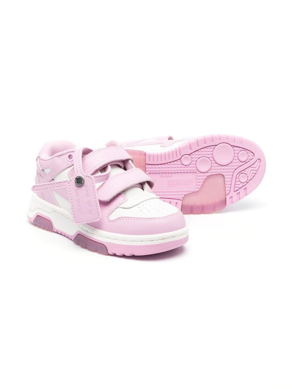 OFF-WHITE KIDS Out Of Office Strap Sneakers Pink/White - MAISONDEFASHION.COM