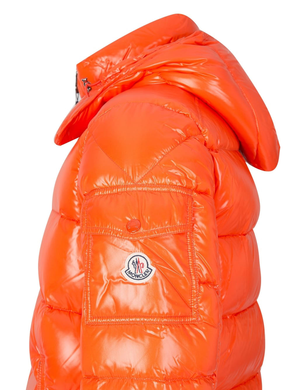 MONCLER Maya Padded Jacket Orange - MAISONDEFASHION.COM
