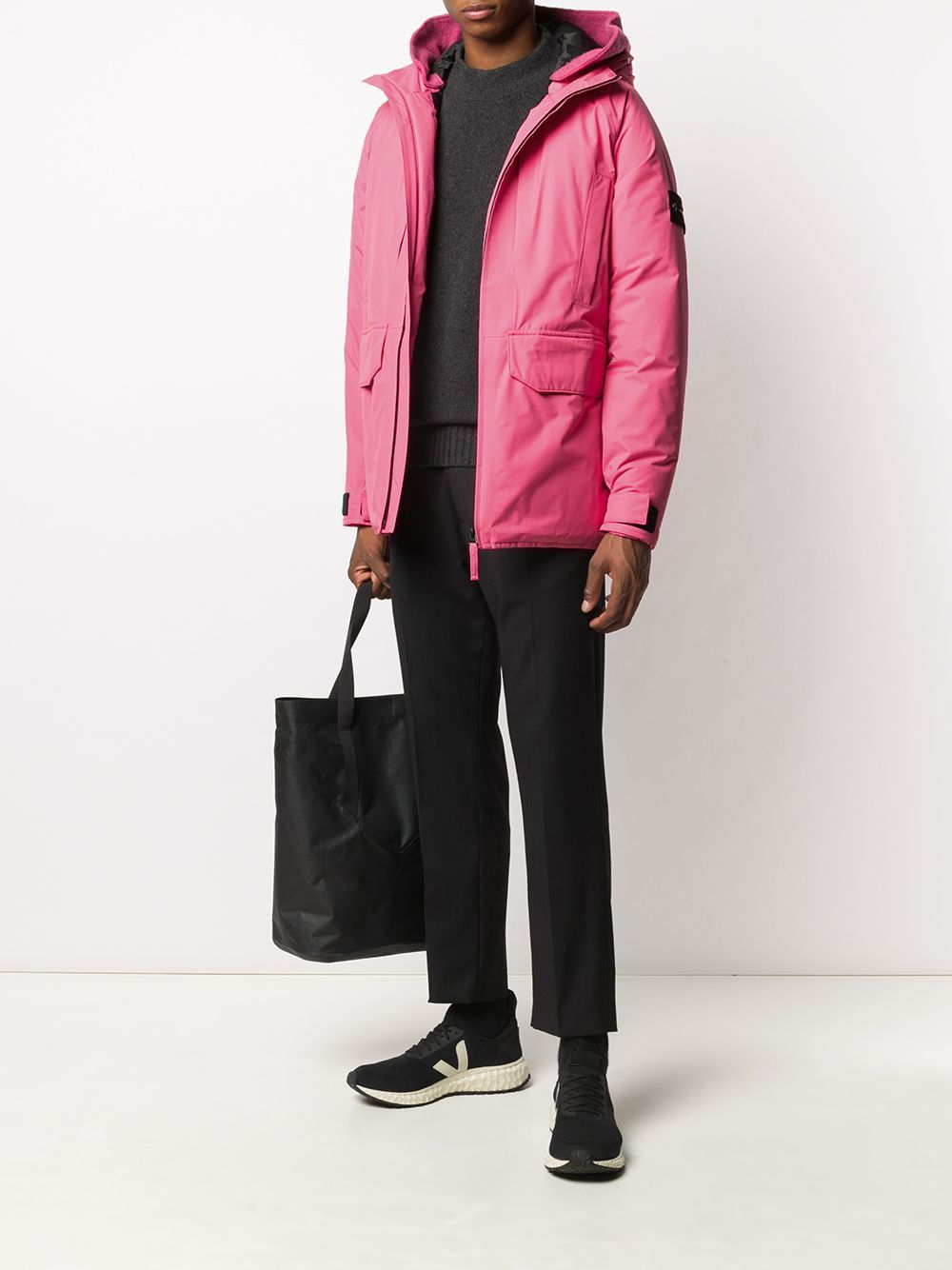 STONE ISLAND Ripstop Gore-Tex Down Coat Pink - Maison De Fashion 