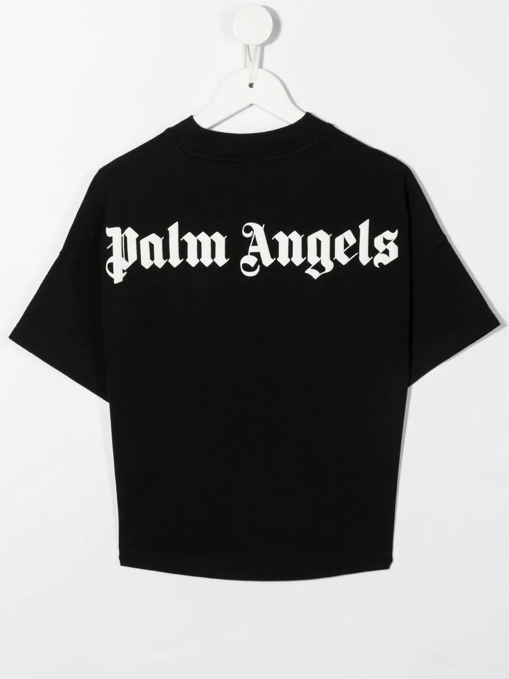 PALM ANGELS KIDS Classic Overlogo T-Shirt Black/White - MAISONDEFASHION.COM