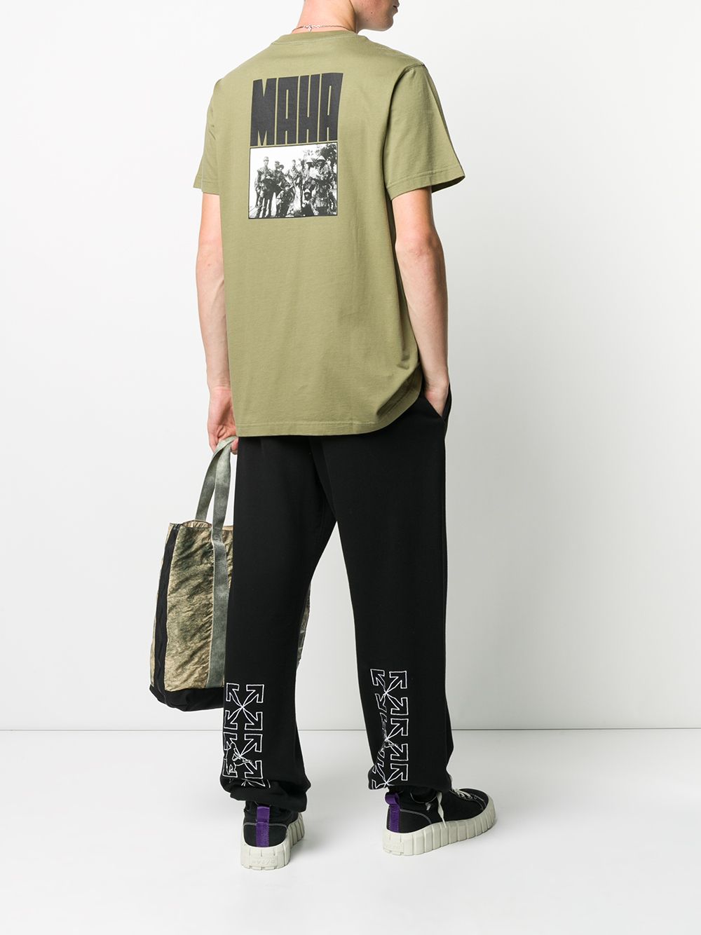 MAHARISHI World Corps Logo Print T-shirt Olive - Maison De Fashion 