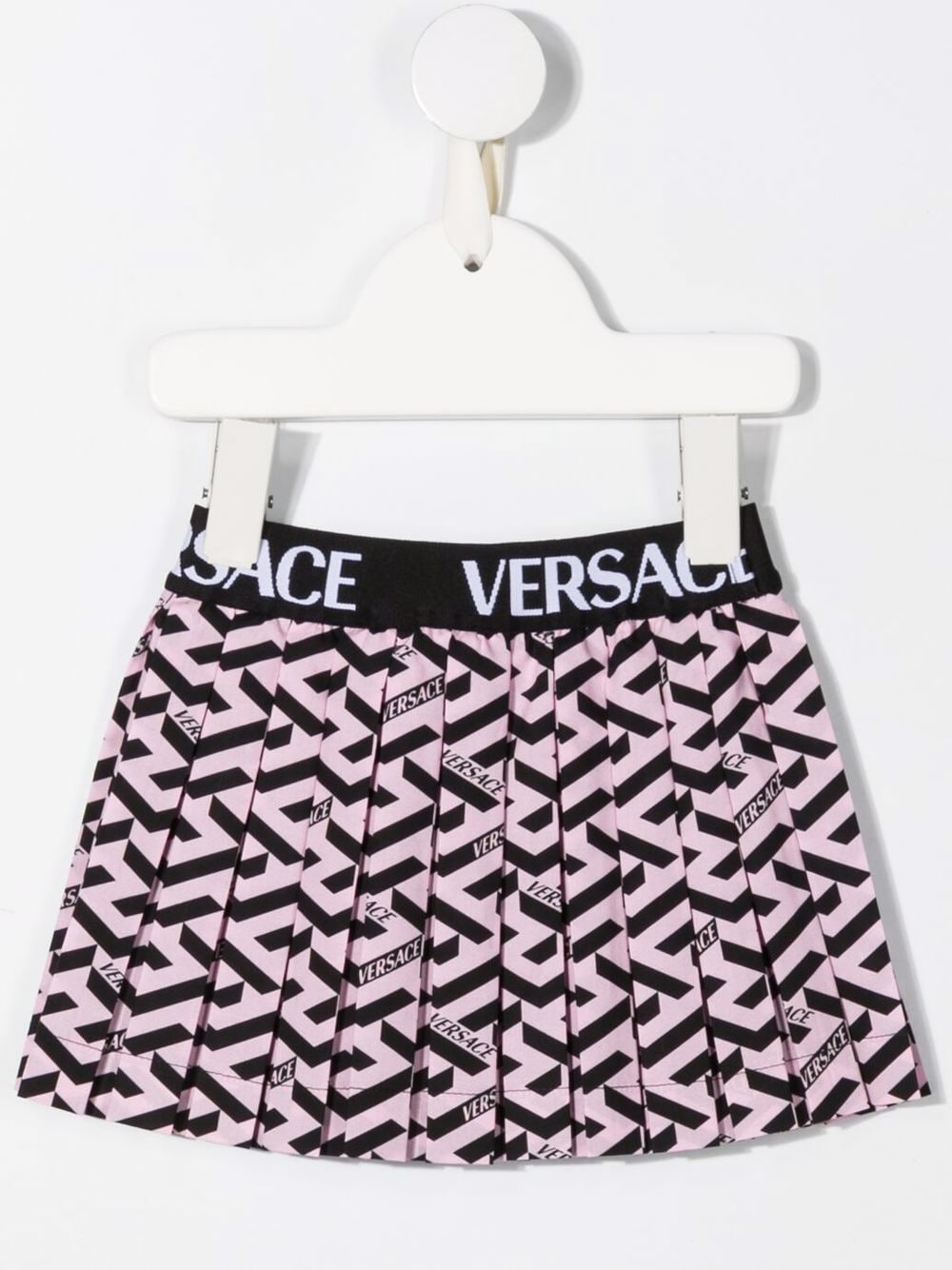 VERSACE BABY Greca Print Pleated Skirt - MAISONDEFASHION.COM