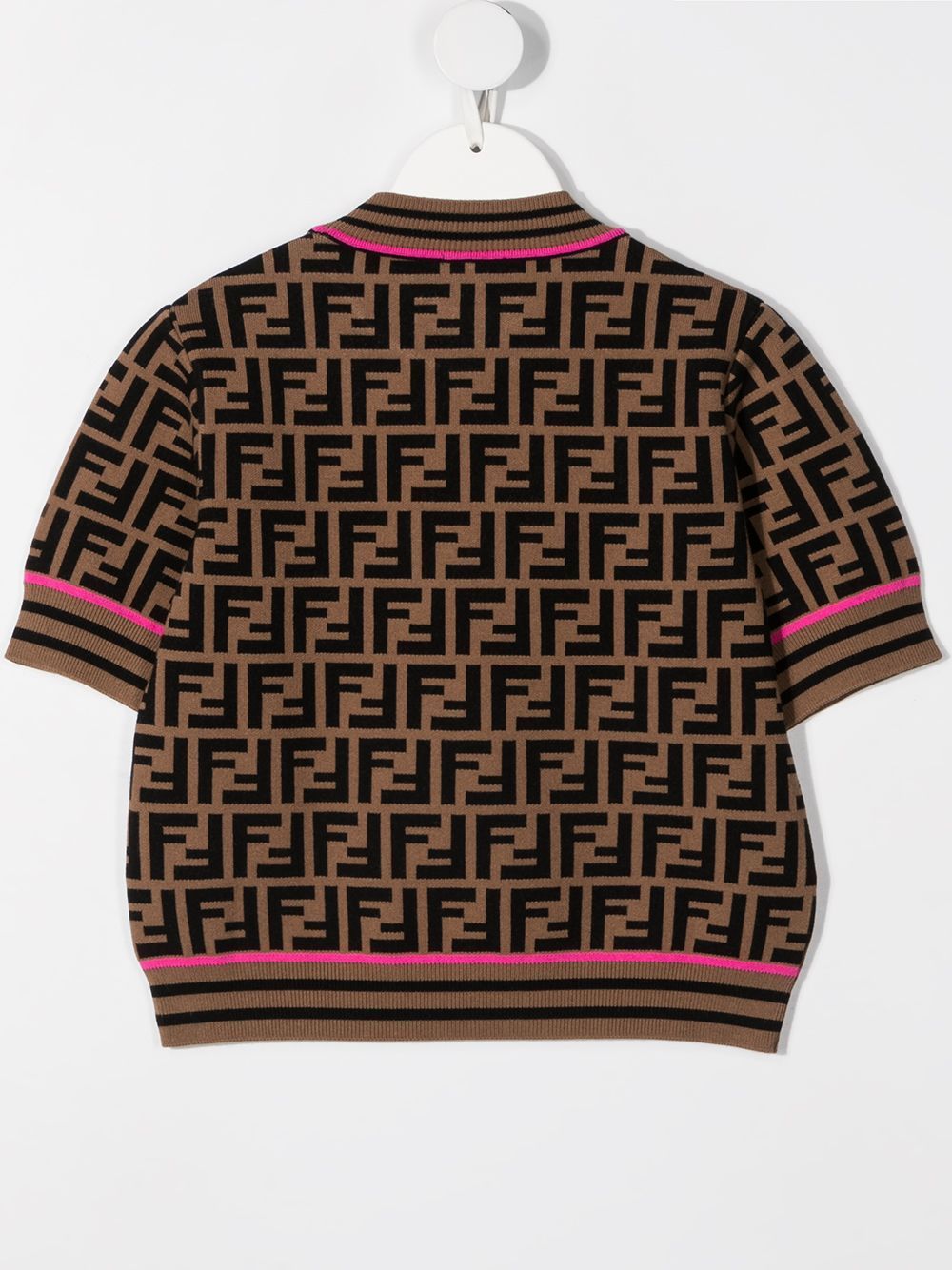 PRELOAD FENDI KIDS FF Print T-Shirt Brown - Maison De Fashion 