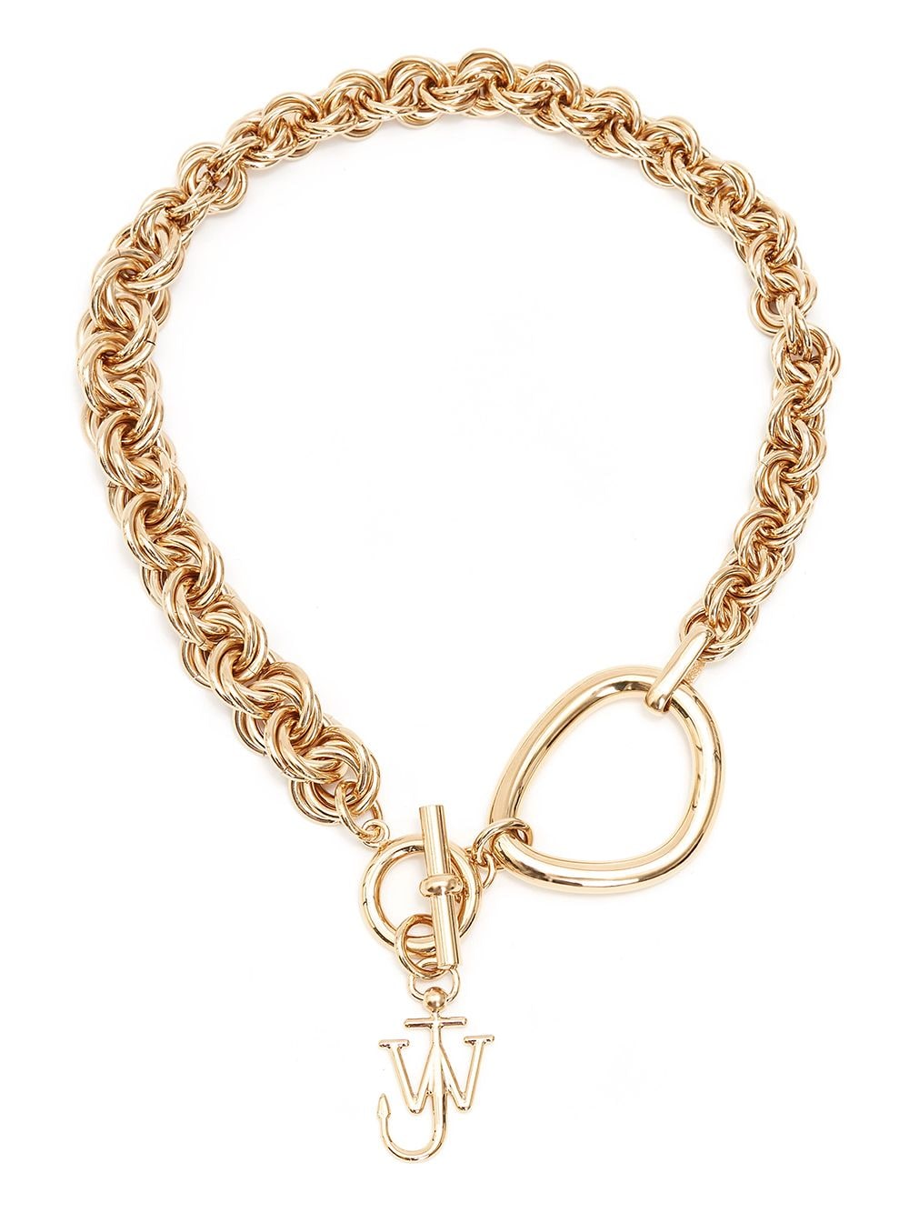 JW ANDERSON Oversized chain-link JW Anchor choker Gold - MAISONDEFASHION.COM