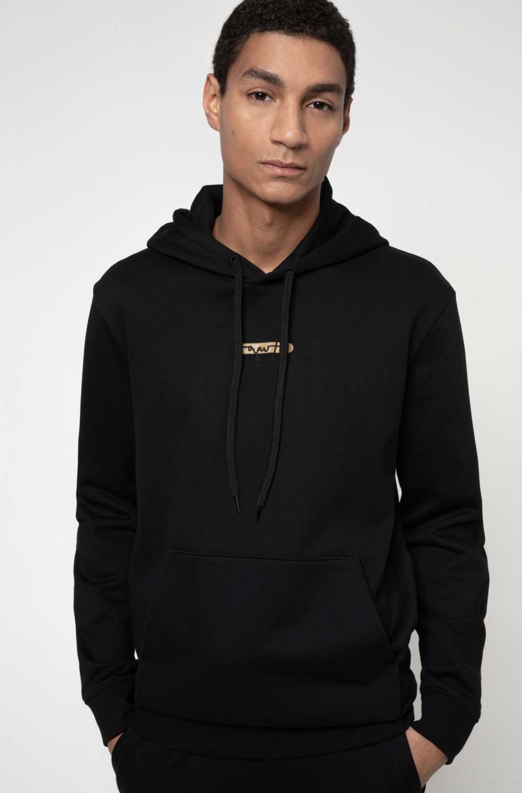 HUGO New Season Logo Hoodie Black - Maison De Fashion 