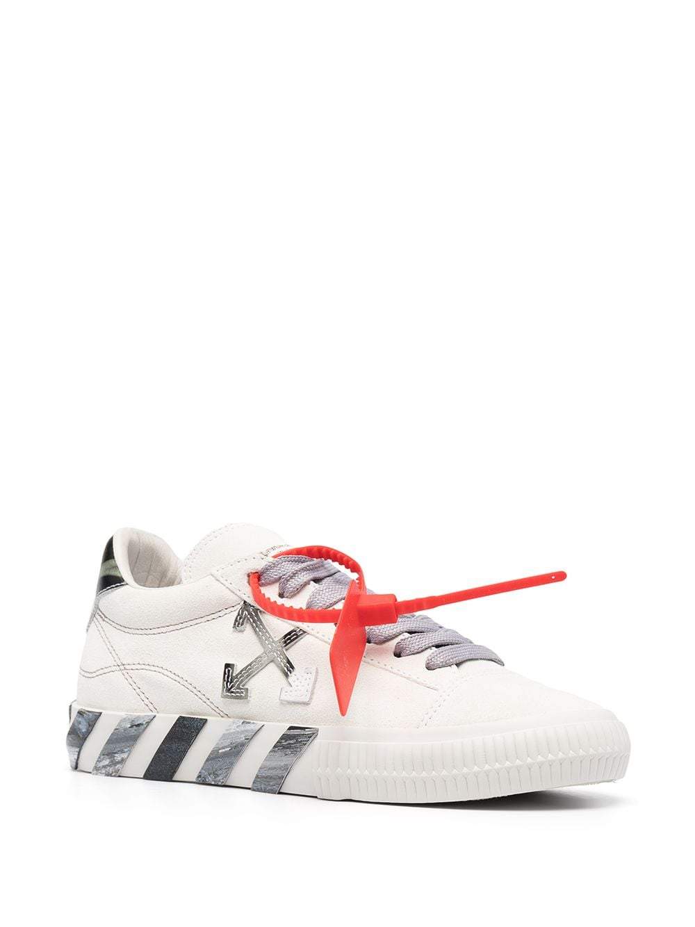 OFF-WHITE WOMEN Arrows vulcanised low-top sneakers White/Grey - MAISONDEFASHION.COM