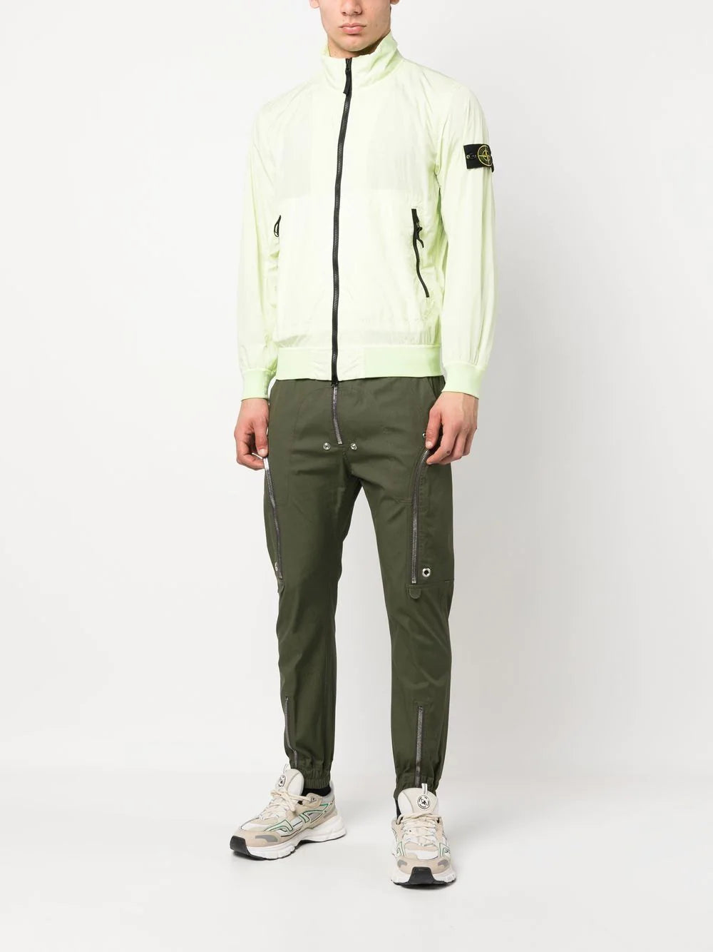 STONE ISLAND Lightweight Jacket Fluo Yellow - MAISONDEFASHION.COM