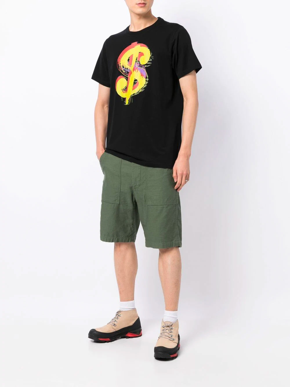 MAHARISHI Maha Warhol Dollar Sign T-Shirt Black - MAISONDEFASHION.COM