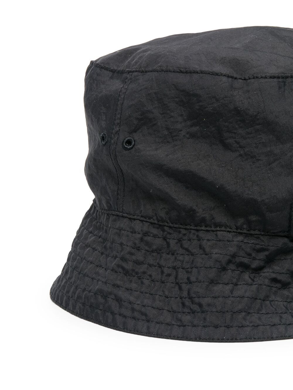 OFF-WHITE Logo Print Bucket Hat Black - MAISONDEFASHION.COM