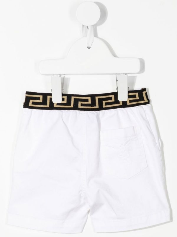 VERSACE KIDS Baby Shorts White - MAISONDEFASHION.COM