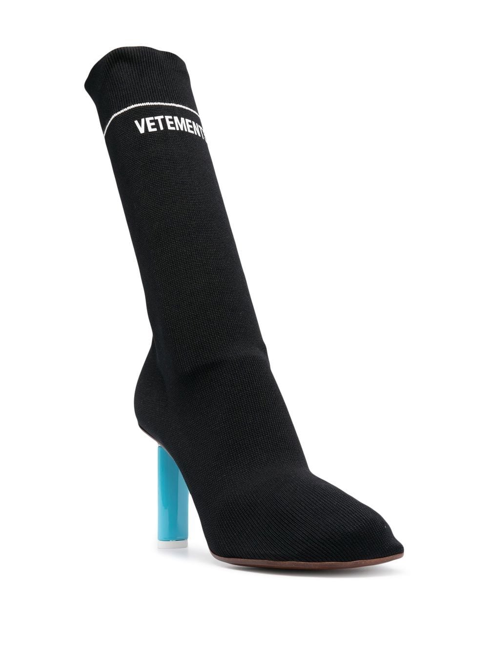 VETEMENTS WOMEN Lighter Heel Ankle Boots Black - MAISONDEFASHION.COM