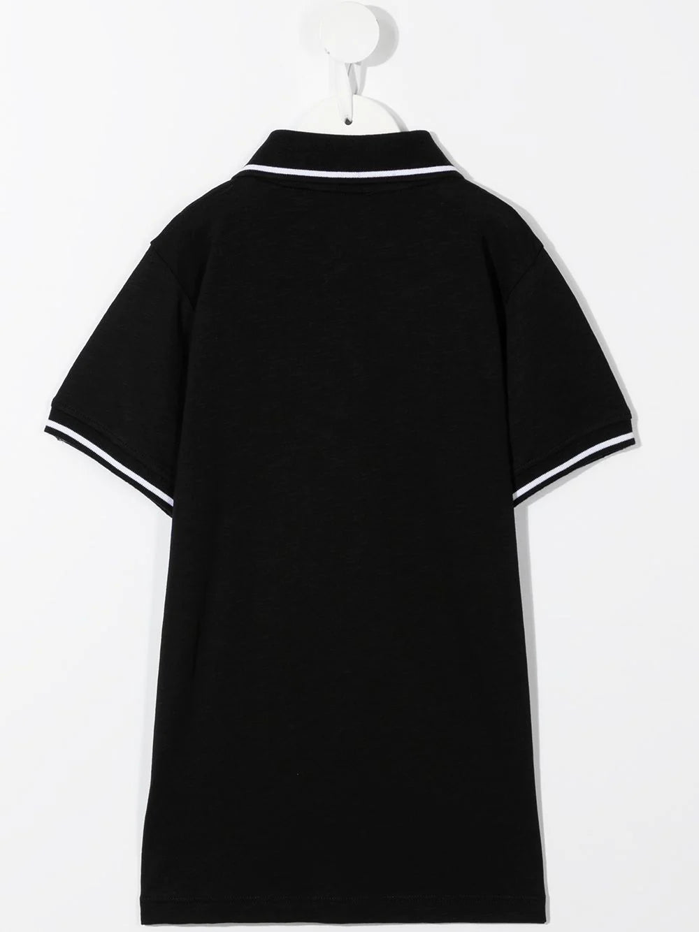 BALMAIN KIDS Logo-print short-sleeved polo shirt Black - MAISONDEFASHION.COM