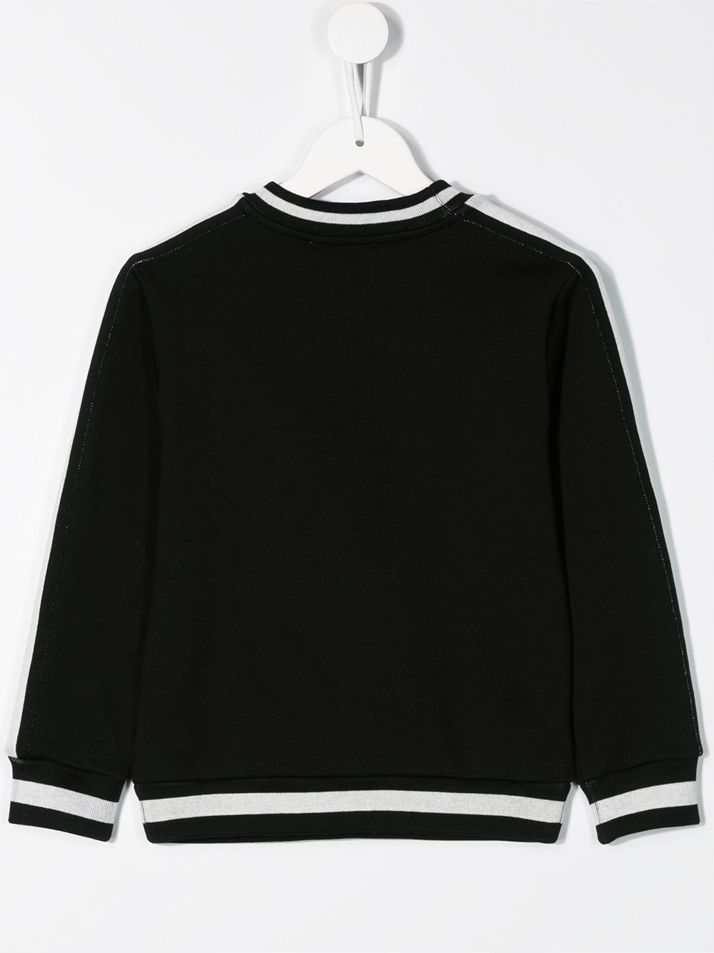 DOLCE & GABBANA KIDS contrast strip logo jumper Black - Maison De Fashion 