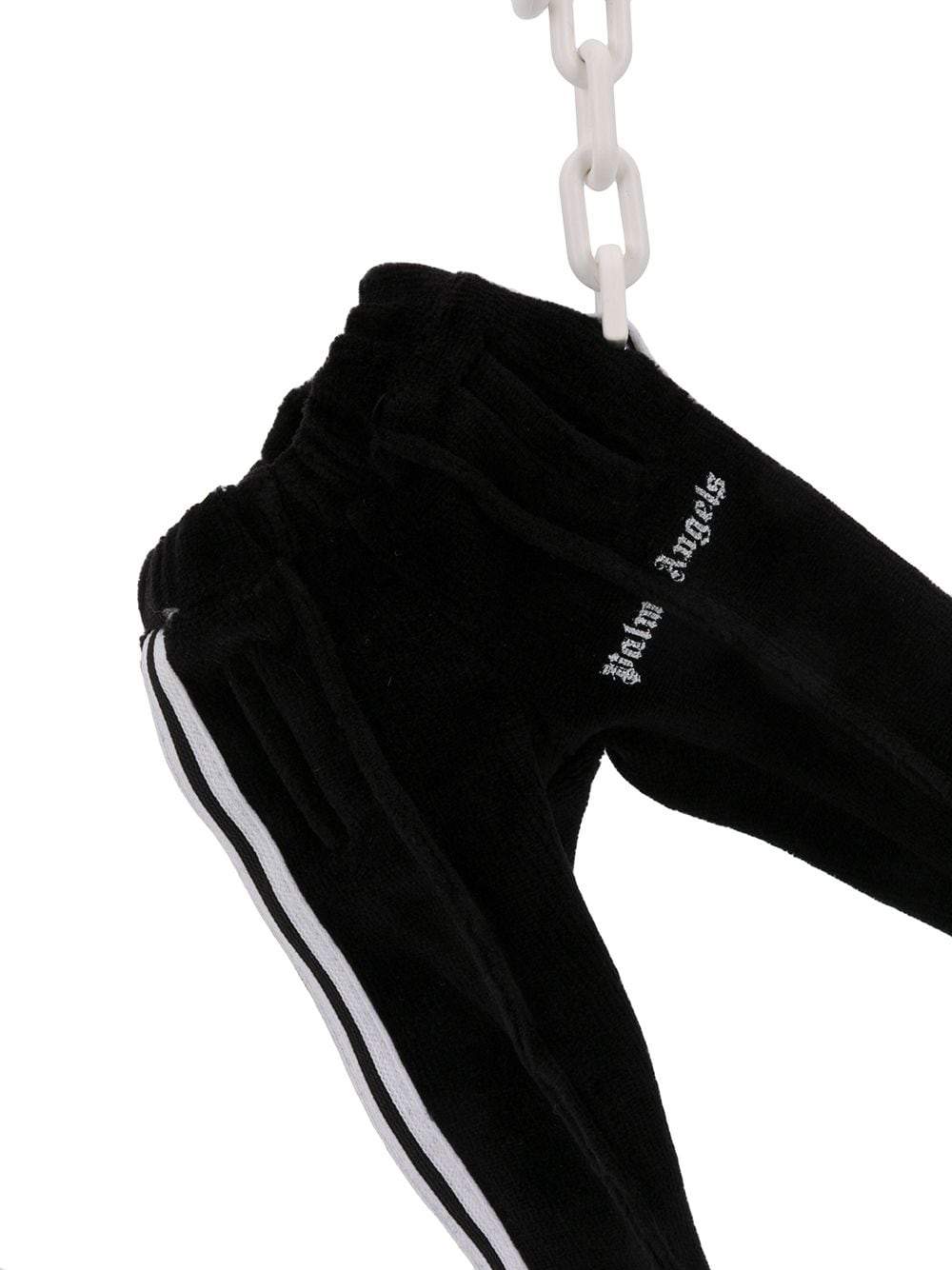 PALM ANGELS chenille track pants keyring black/white - Maison De Fashion 