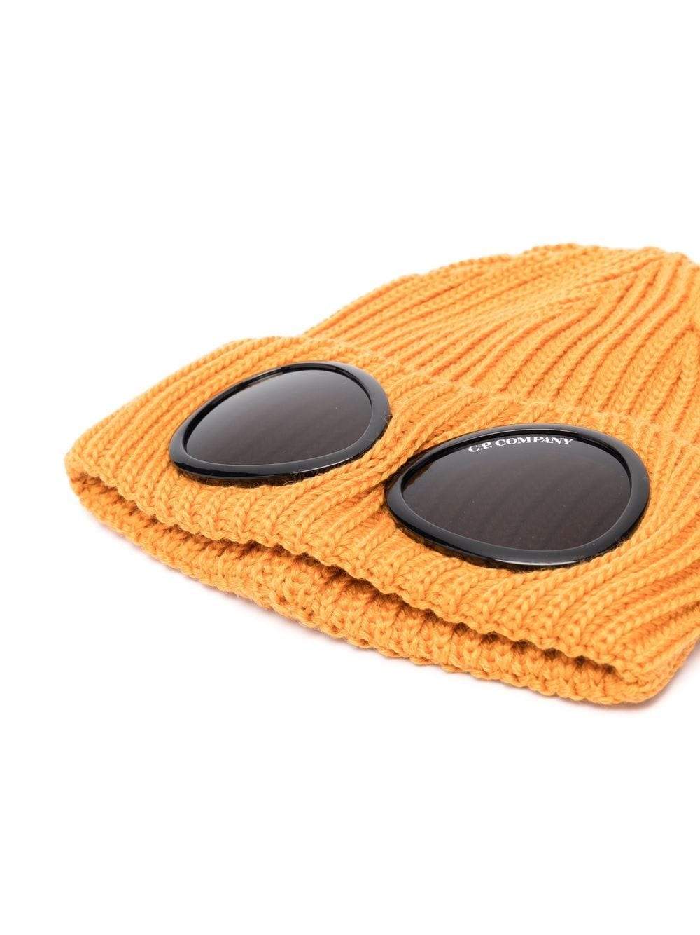 C.P. COMPANY Goggle Knit Beanie Yellow - MAISONDEFASHION.COM