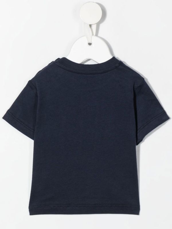 PALM ANGELS KIDS Bear T-Shirt Navy/Brown - MAISONDEFASHION.COM