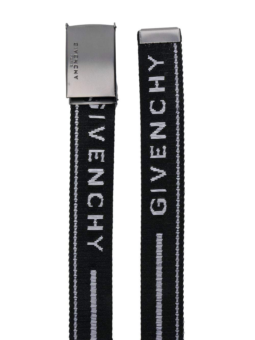 GIVENCHY KIDS Logo Stripe Belt Black - Maison De Fashion 