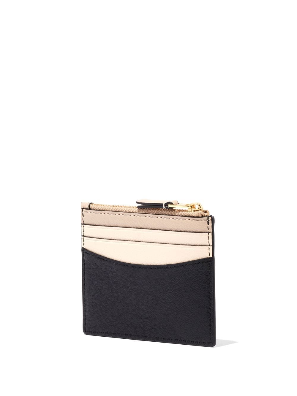 MARC JACOBS WOMEN The Colorblock Zip Card Case Black/Multi - MAISONDEFASHION.COM