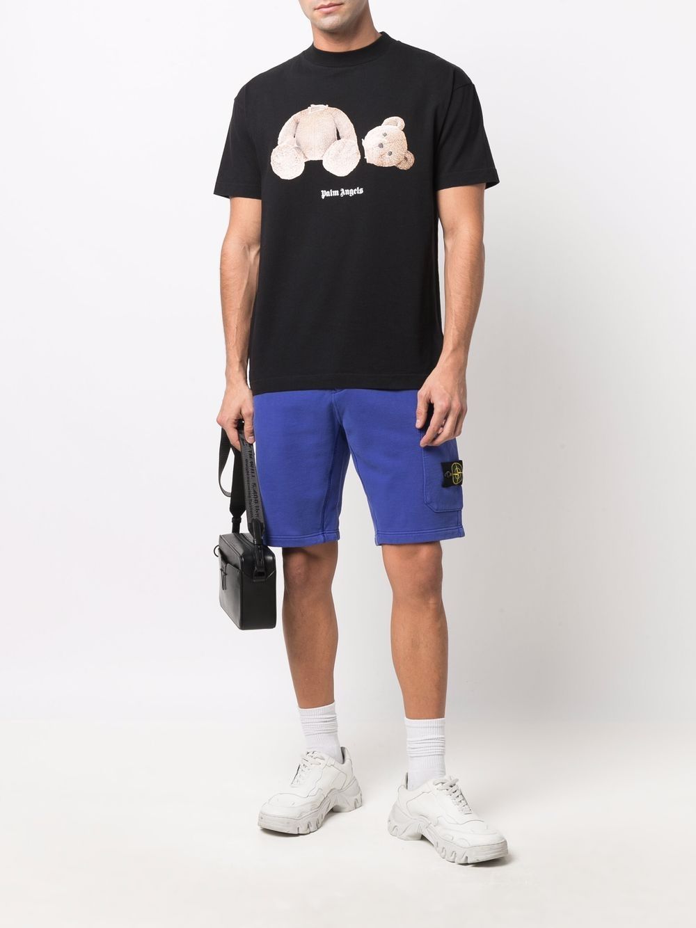 PALM ANGELS Bear Graphic T-Shirt Black - MAISONDEFASHION.COM