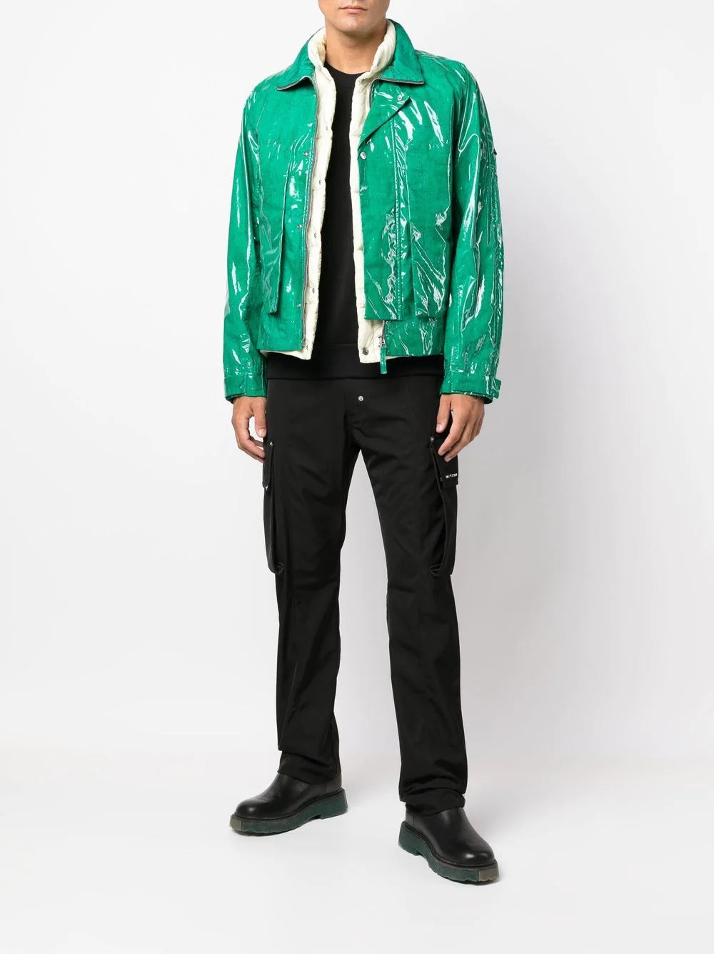 STONE ISLAND SHADOW PROJECT Logo Patch Jacket Green - MAISONDEFASHION.COM