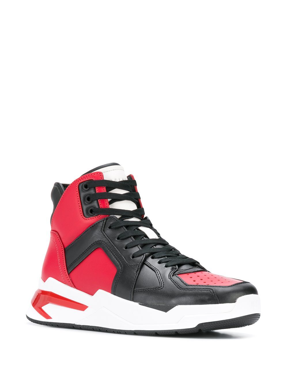 Balmain B-BALL sneakers black/red - MAISONDEFASHION.COM