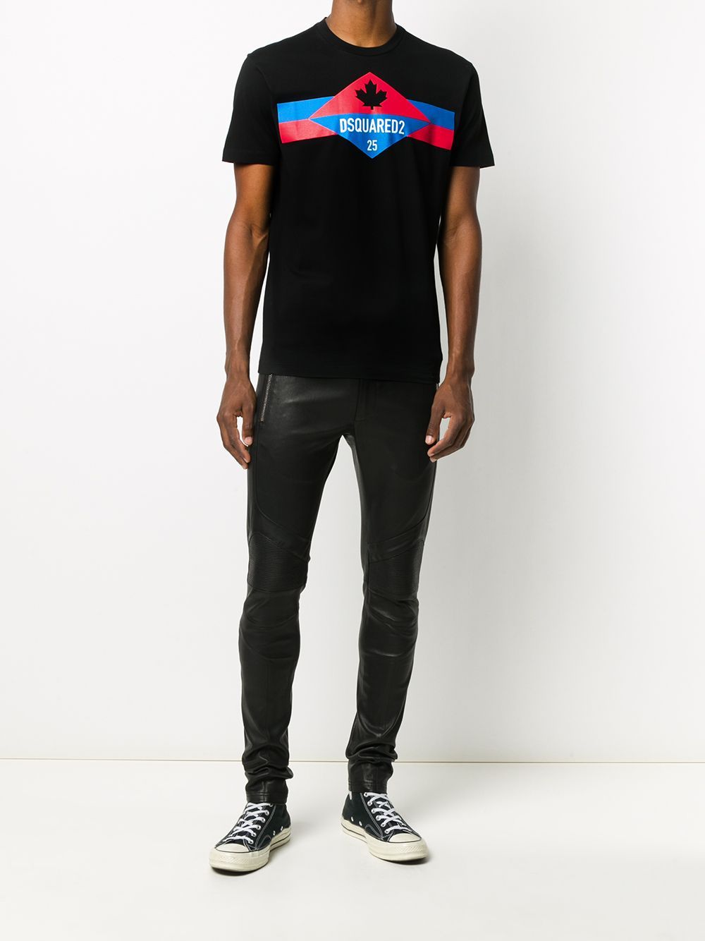 DSQUARED2 Diamond Logo T-Shirt Black - Maison De Fashion 